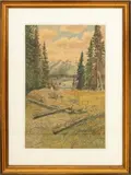 Mountain Landscape Scene by G.L. Taylor, 1899, Watercolor on Paper, sold Jun 2025