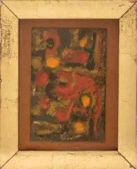 Abstract Expressionist Composition by Willard MacGregor, 1970, Mixed Media on Paper, sold Jun 2025