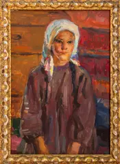 Railja by Fedor Kascheev, 1958, Oil on Board, sold Jun 2025