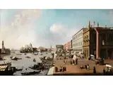 Das Markusbecken zum kai hin mit der Kirche Santa Maria Della Salute by William James, oil on canvas, sold Mar 2022