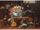 J., 1654 – 1708 Früchte mit Affe und Greifvogel by Jan van Kessel d. J., oil on copper, offered Dec 2019