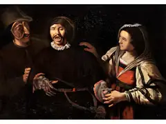 Portrait des Sängers Tiberio Fiorilli als Scaramouche by Pietro Paolini, oil on canvas, offered Dec 2019