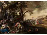 Der Tanz um das Goldene Kalb by Anthonie Palamedesz., oil on canvas, offered Jul 2018