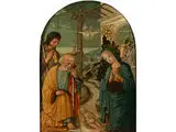 Die Geburt Christi mit Hirte by Girolamo di Benvenuto, tempera, sold Sep 2017