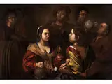 Festessen in der Taverne (die Fünf Sinne) by Bartolomeo Mendozzi della Leonessa, oil on canvas, offered Sep 2023