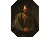 Matthäus im Gebet by Bernardo Cavallino, oil on canvas, sold Jun 2025