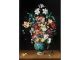 Hoher Blumenstrauss in Einer Chinavase by Jan Brueghel d.J., oil on panel, sold Jun 2023