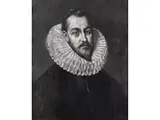 Portrait Eines Mannes mit Halskrause by Domenikos Theotokopoulos, oil on canvas, sold Dec 2023