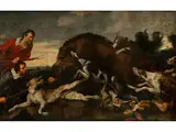 Hatz auf Einen Eber by Frans Snyders, oil on canvas, sold Jun 2023