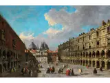 Venedig – Blick in den Cortile des Palazzo Ducale mit der Scala dei Giganti by Bernardo Canal, oil on canvas, sold Jun 2026