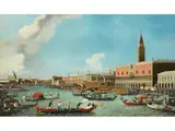 Die Rückkehr des Bucintoro Nach Venedig am Himmelfahrtstag by William James, oil on canvas, sold Apr 2020