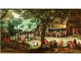 Dorfplatz mit Tanzenden by David Vinckboons, oil on panel, sold Sep 2015