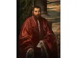 Bildnis des Costantino Priuli von Bergamo by genannt „Tintoretto“ Jacopo Robusti, oil on canvas, sold Sep 2022