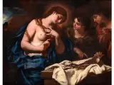 Die Heilige Maria Magdalena mit Zwei Engeln by genannt Carlotto Johann Carl Loth, oil on canvas, sold Jul 2018
