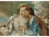 Verliebtes Bauernpaar by Giambattista Piazzetta, pen and ink, offered Jun 2016