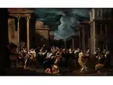 Raub der Sabinerinnen by Johann Heiss, oil on canvas, sold Dec 2016