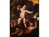 Amor auf Einem Delfin mit Seinem Bogen by Luca Giordano, 1634 Neapel – 1705 ebenda, oil on canvas, sold Apr 2018