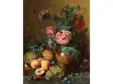 Pfingstrosen in Tonkrug Nebst Frischen Früchten by Cornelis van Spaendonck, oil on panel, sold Mar 2026
