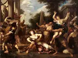Raub der Sabinerinnen by Pietro da Cortona, oil on canvas, offered Jun 2023