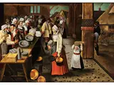 Die Hochzeitsgeschenke by Pieter Brueghel III, oil on panel, sold Dec 2023