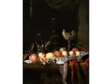Stillleben mit Nautiluspokal, Gläsern und Früchten in Wanli-schale by Hendrik van Streek, oil on canvas, offered Mar 2024