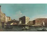 Venedig – Blick auf die Rialtobrücke by Michele Giovanni Marieschi, oil on canvas, sold Mar 2026