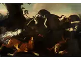 Wildschweinjagd by Jan Fyt, oil on canvas, sold Dec 2018