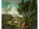 Arkadische Landschaft mit Merkur und Argus by Andrea Locatelli, oil on canvas, offered Sep 2019