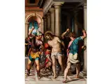 Geisselung Christi by Orazio Samacchini, 1532 – 1577, oil on canvas, sold Apr 2018