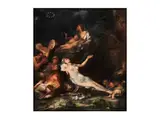 Bacchanal by Bartolomeo Guidobono, oil on canvas, sold Mar 2023