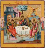 Russisch, datiert 1809 by Gastmahl Abrahams, tempera, sold Dec 2014