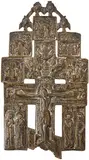Russisch, um 1800 by Metallikone "Erweitertes Hauskreuz", bronze, offered Dec 2014
