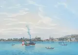Zürich, Blick vom See gegen die Stadt by Emanuel Labhardt, lithograph, sold Dec 2014