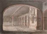 Der Kreuzgang im Basler Münster by Peter Vischer, watercolor, sold Dec 2014