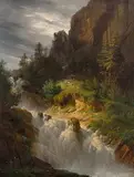 Chute inférieure du Reichenbach", 1834 by François Diday, oil on canvas, offered Dec 2014