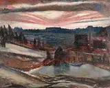 Lichter am Morgen", 1948 by Otto Baumberger, oil on board, sold Dec 2014