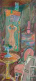 Pariser Atelier, 1967 by Adolf Herbst, oil on canvas, sold Dec 2014