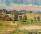 Sommertag am Hirzel by Reinhold Kündig, oil on canvas, offered Dec 2014