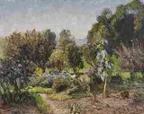 Im Garten beim Atelier by Reinhold Kündig, oil on canvas, offered Dec 2014