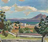 Pollensa", 1926 by Maurice Barraud, oil on canvas, offered Dec 2014