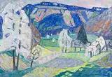 Randen", 1954 by Albert Schachenmann, oil on canvas, sold Dec 2014