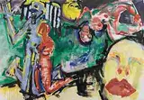 Ohne Titel, 1992 by Kaspar Toggenburger, acrylic, offered Dec 2014