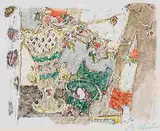 Rokokovase vor weiss by Alois Carigiet, 1969, color lithograph, sold Dec 2014