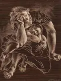 Mutter und Kind by Hans Erni, 1941, ink, sold Dec 2014