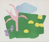 Landschaft by Ferdinand Gehr, 1971, woodcut, sold Dec 2014