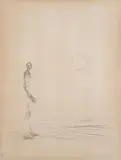 Man standing and sun by Alberto Giacometti, 1963, lithograph, sold Dec 2014