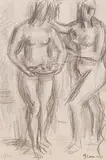 Zwei Akte by Wilhelm Gimmi, 1920, pencil, offered Dec 2014