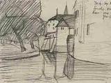 Schloss Hallwil by Albert Schnyder, 1960, pencil, offered Dec 2014