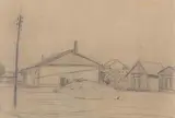 Häuser in les Enfers by Albert Schnyder, 1935, pencil, offered Dec 2014