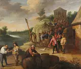 Nachfolger Weinfest by David der Jüngere Teniers, oil on canvas, sold Sep 2014